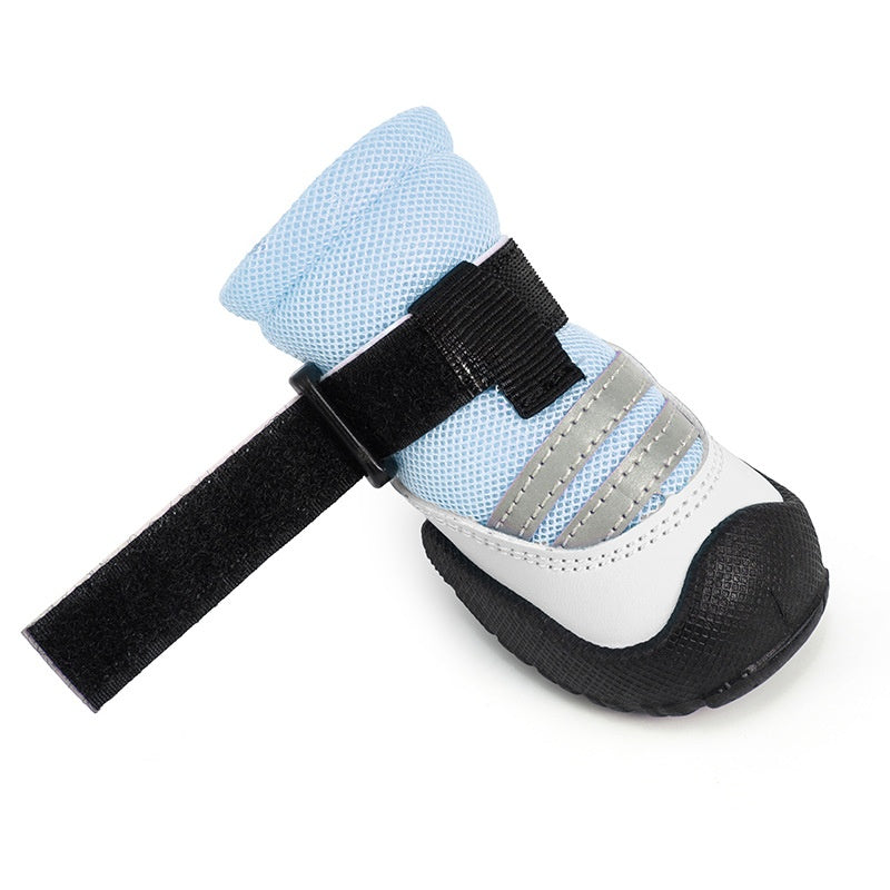 Breathable All-Weather Dog Boots with Anti-Slip Rubber Sole & Reflective Straps - All-Terrain Paw Protectors