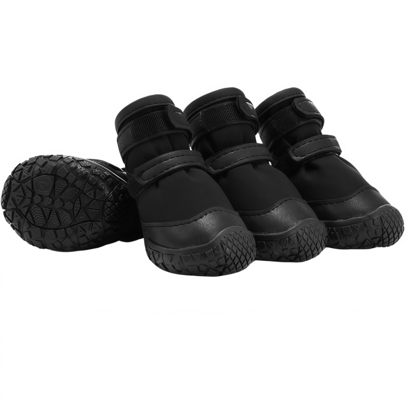 Breathable Mesh Dog Boots with Anti-Slip Sole, Reflective Straps & Zipper