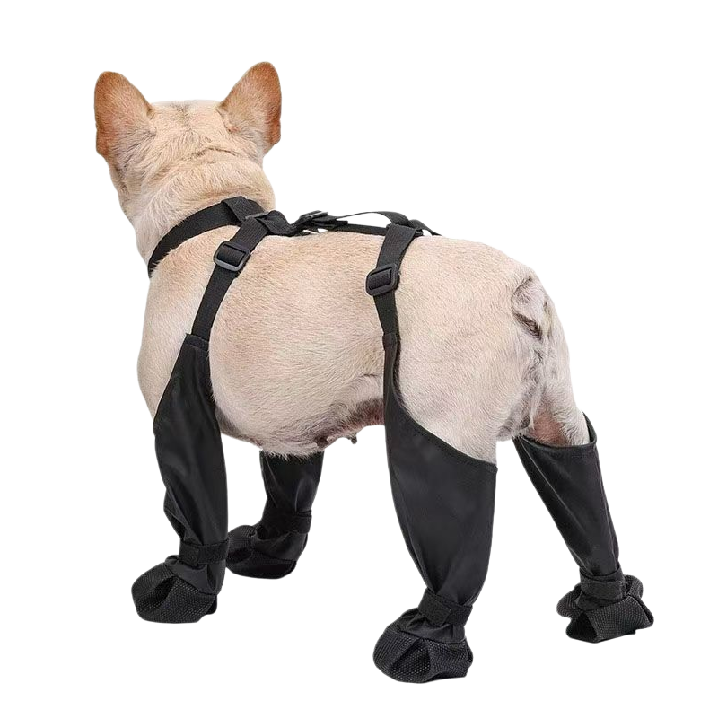 Adjustable Dog Suspender Boots - Water-Resistant Pet Leggings with Anti-Slip Paw Protection