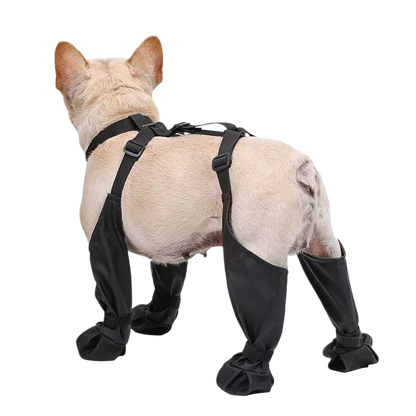 Adjustable Dog Suspender Boots - Water-Resistant Pet Leggings with Anti-Slip Paw Protection