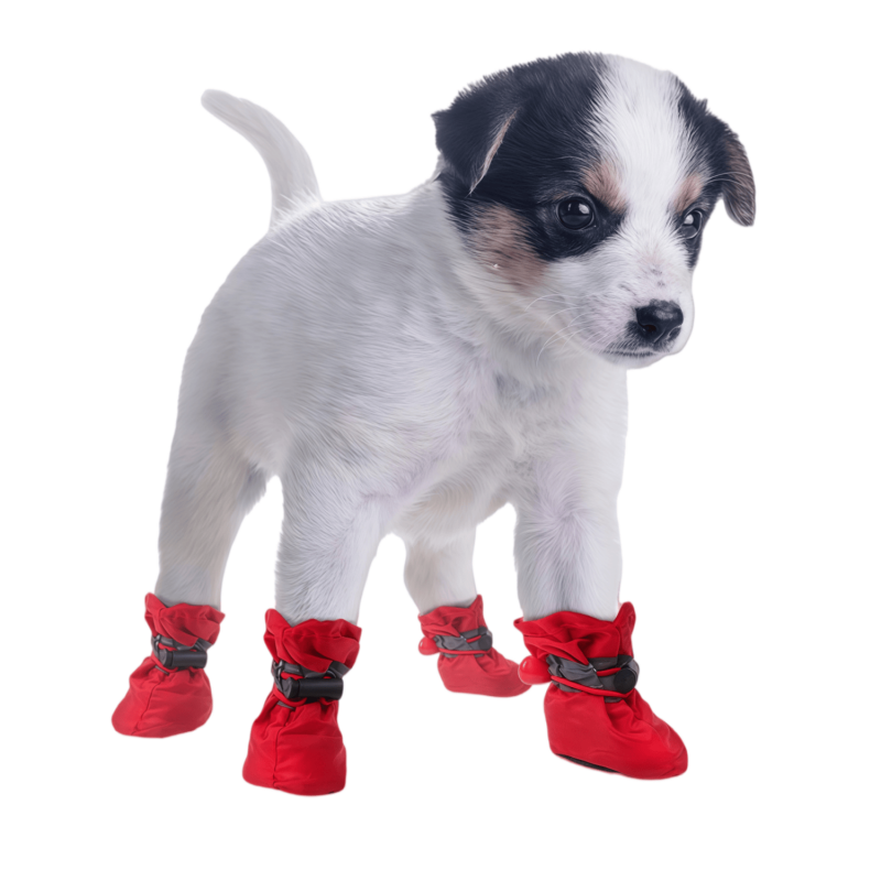Water-Resistant Soft-Sole Dog Boots with Anti-Slip Sole and Reflective Straps