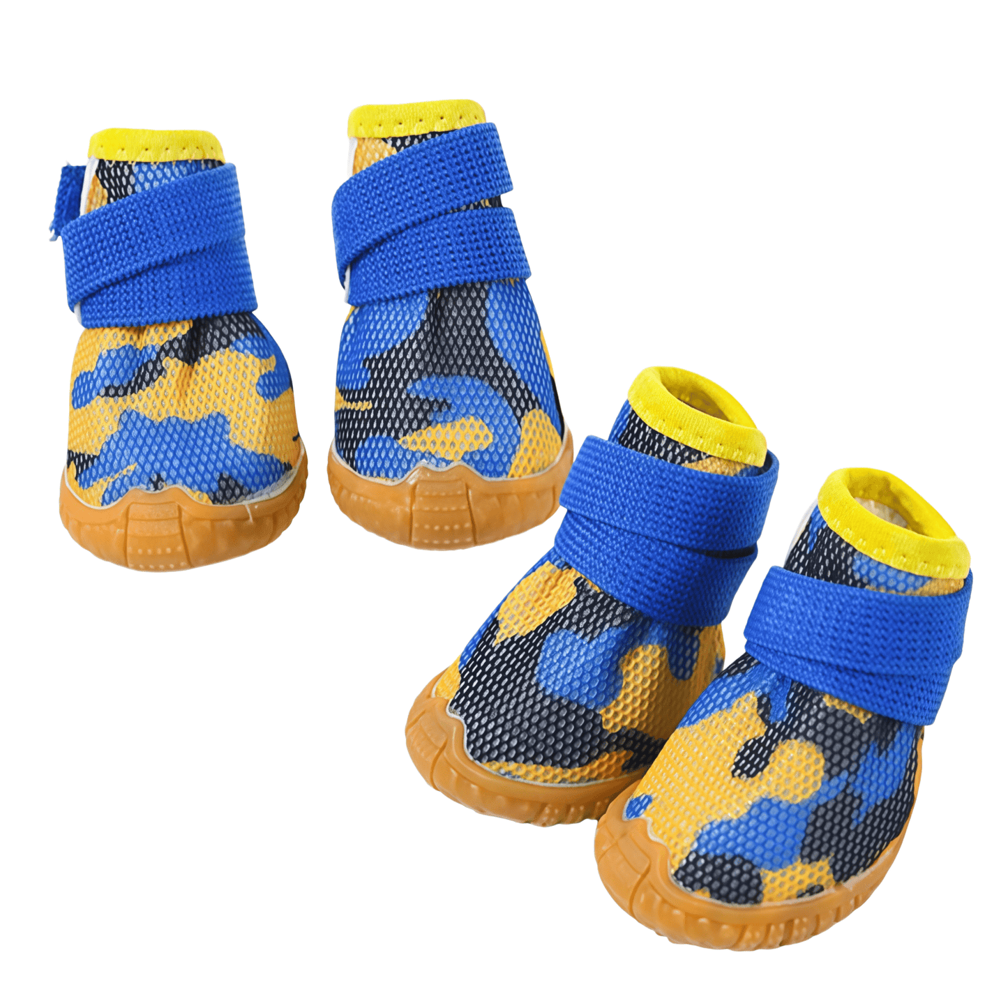 Breathable Mesh Dog Shoes with Anti-Slip TPR Sole, Adjustable Pet Sneakers for Small Dogs