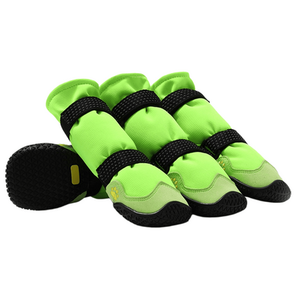 Waterproof Dog Boots with Anti-Slip Rubber Sole & Reflective Straps - All-Weather Paw Protectors