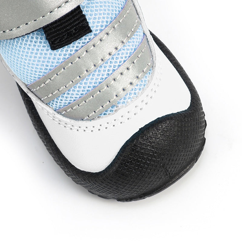 Breathable All-Weather Dog Boots with Anti-Slip Rubber Sole & Reflective Straps - All-Terrain Paw Protectors