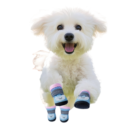 Breathable Mesh Dog Boots with Reflective Straps & Non-Slip Sole - Adjustable Pet Paw Protectors