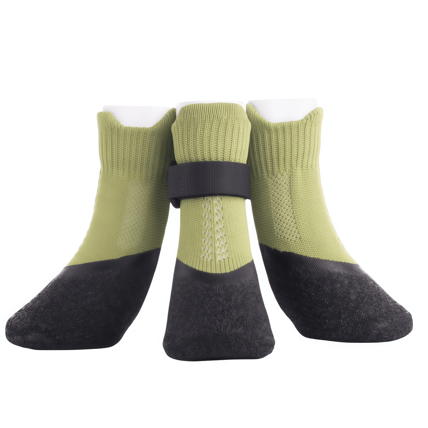 Breathable Mesh Knit Dog Socks with Anti-Slip Waterproof Latex Sole & Adjustable Strap
