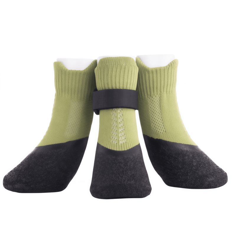 Breathable Mesh Knit Dog Socks with Anti-Slip Waterproof Latex Sole & Adjustable Strap