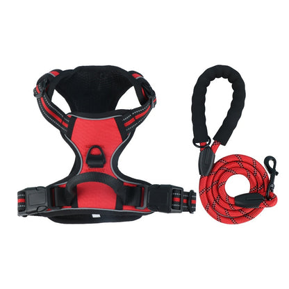 Reflective No-Pull Dog Harness with Control Handle and Leash Set - Adjustable Breathable Padded Pet Vest for Small Medium Large Dogs