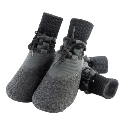 Water-Resistant Outdoor Knit Dog Boots with Non-Slip Sole & Adjustable Fastening