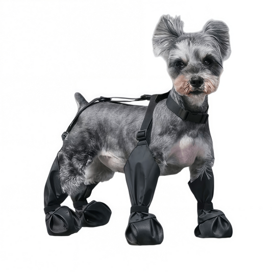 Adjustable Dog Suspender Boots - Water-Resistant Pet Leggings with Anti-Slip Paw Protection