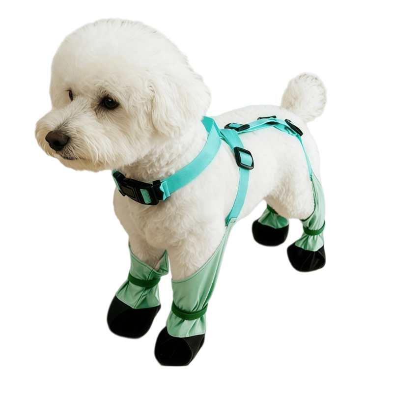 Adjustable Dog Suspender Boots with Anti-Slip Sole - Water-Resistant Pet Leggings