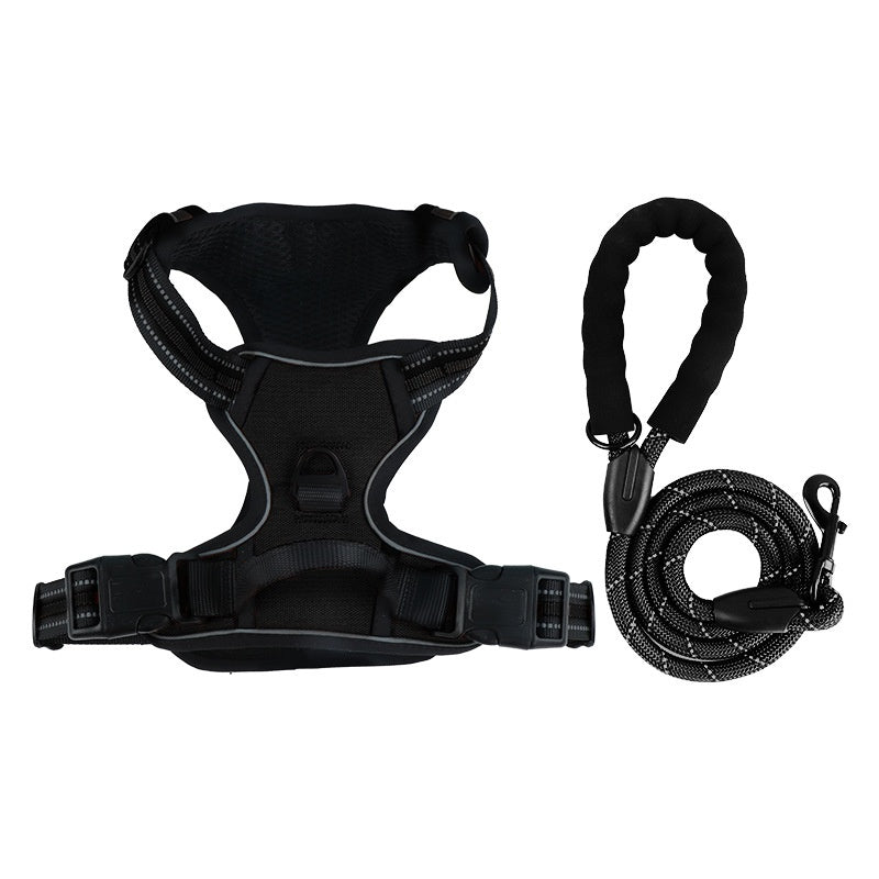 Reflective No-Pull Dog Harness with Control Handle and Leash Set - Adjustable Breathable Padded Pet Vest for Small Medium Large Dogs