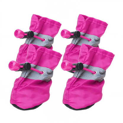 Water-Resistant Soft-Sole Dog Boots with Anti-Slip Sole and Reflective Straps