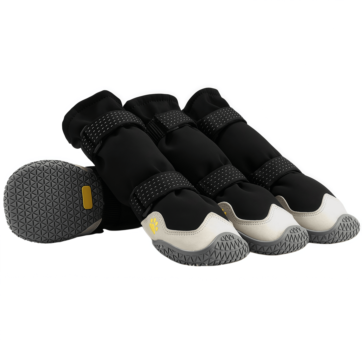 Waterproof Dog Boots with Anti-Slip Rubber Sole & Reflective Straps - All-Weather Paw Protectors