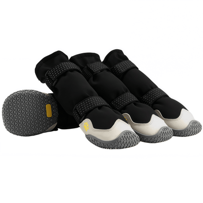 Waterproof Dog Boots with Anti-Slip Rubber Sole & Reflective Straps - All-Weather Paw Protectors
