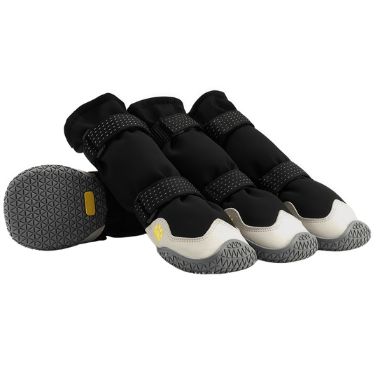 Waterproof Dog Boots with Anti-Slip Rubber Sole & Reflective Straps - All-Weather Paw Protectors