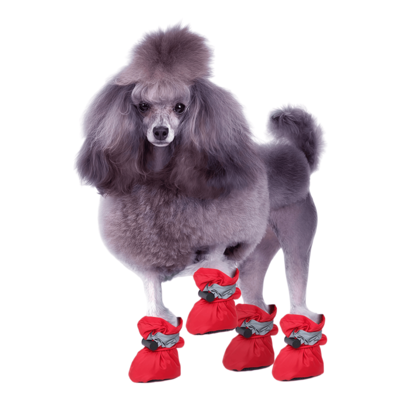Water-Resistant Soft-Sole Dog Boots with Anti-Slip Sole and Reflective Straps