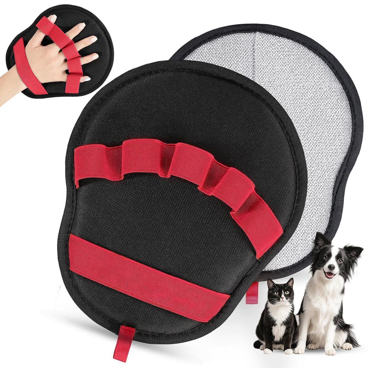 Reusable Pet Hair Remover Glove, Electrostatic Dual-Directional Fabric Lint Mitt for Couch, Furniture, Carpet, Bedding & Clothing