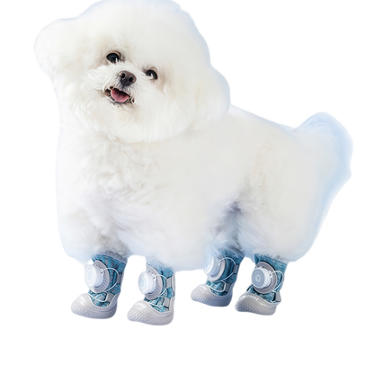Adjustable Breathable Mesh Dog Boots with Quick-Dial Lacing and Anti-Slip Sole