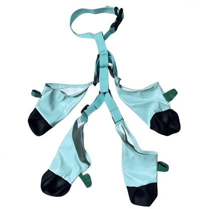 Adjustable Dog Suspender Boots - Water-Resistant Pet Leggings with Anti-Slip Paw Protection