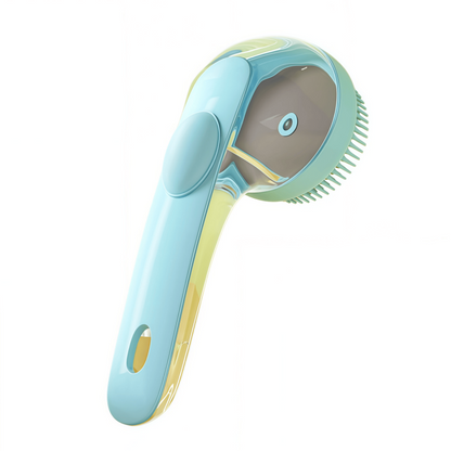 2-in-1 Pet Bath Brush with Liquid Soap Dispenser, Soft Silicone Grooming Massage Scrubber for Dogs and Cats