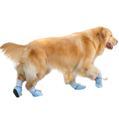 Water-Resistant Dog Boots with Anti-Slip Sole, Adjustable Drawstring Pet Paw Protectors