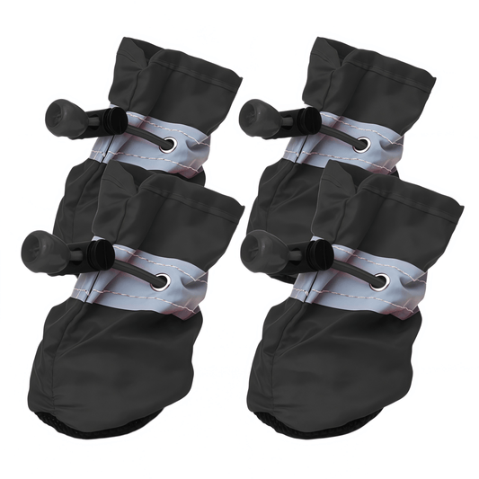 Water-Resistant Soft-Sole Dog Boots with Anti-Slip Sole and Reflective Straps