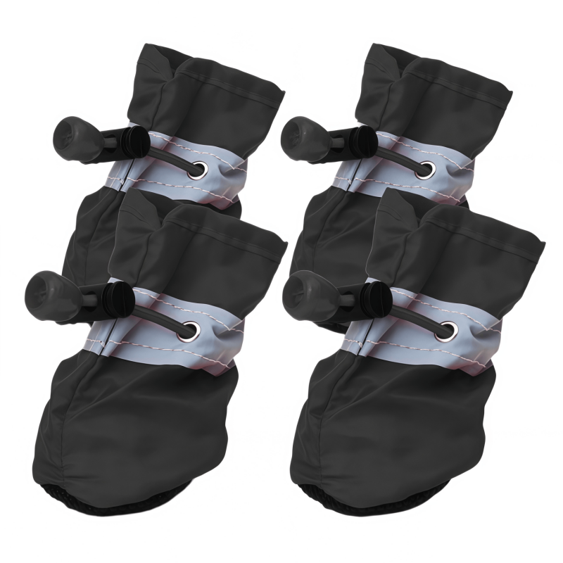 Water-Resistant Soft-Sole Dog Boots with Anti-Slip Sole and Reflective Straps