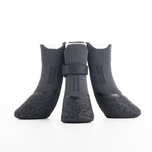 Breathable Mesh Knit Dog Socks with Anti-Slip Waterproof Latex Sole & Adjustable Strap