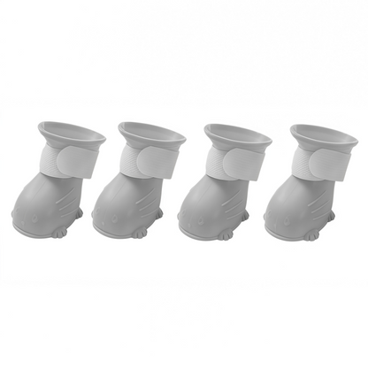 Waterproof Silicone Dog Boots, Non-Slip Pet Paw Protectors with Adjustable Straps for All-Weather