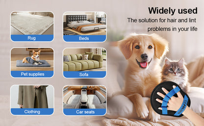 Reusable Pet Hair Remover Glove, Electrostatic Dual-Directional Fabric Lint Mitt for Couch, Furniture, Carpet, Bedding & Clothing