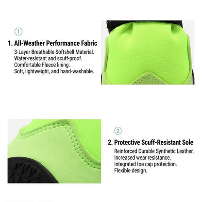 Waterproof Dog Boots with Anti-Slip Rubber Sole & Reflective Straps - All-Weather Paw Protectors