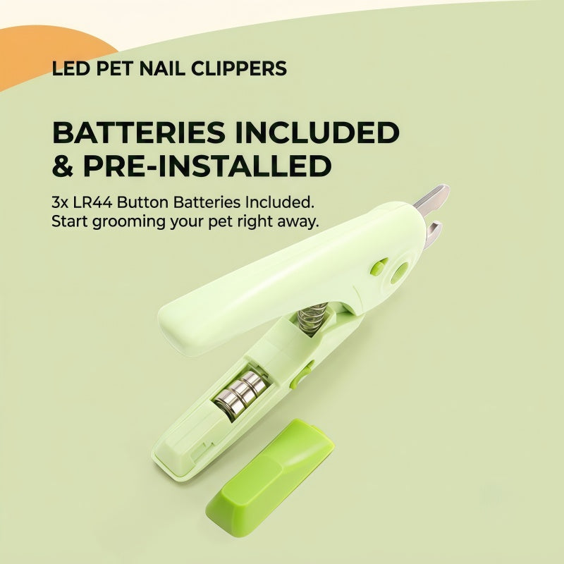 Professional Pet Nail Clipper with LED Light & Nail Catcher - Ergonomic Cat & Dog Grooming Trimmer