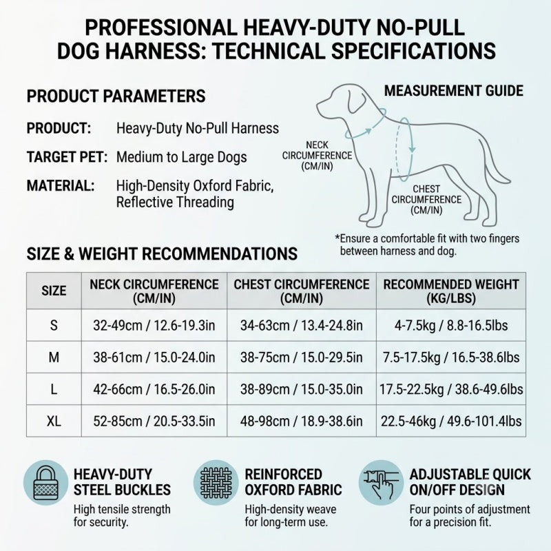 Reflective No-Pull Dog Harness with Control Handle and Leash Set - Adjustable Breathable Padded Pet Vest for Small Medium Large Dogs