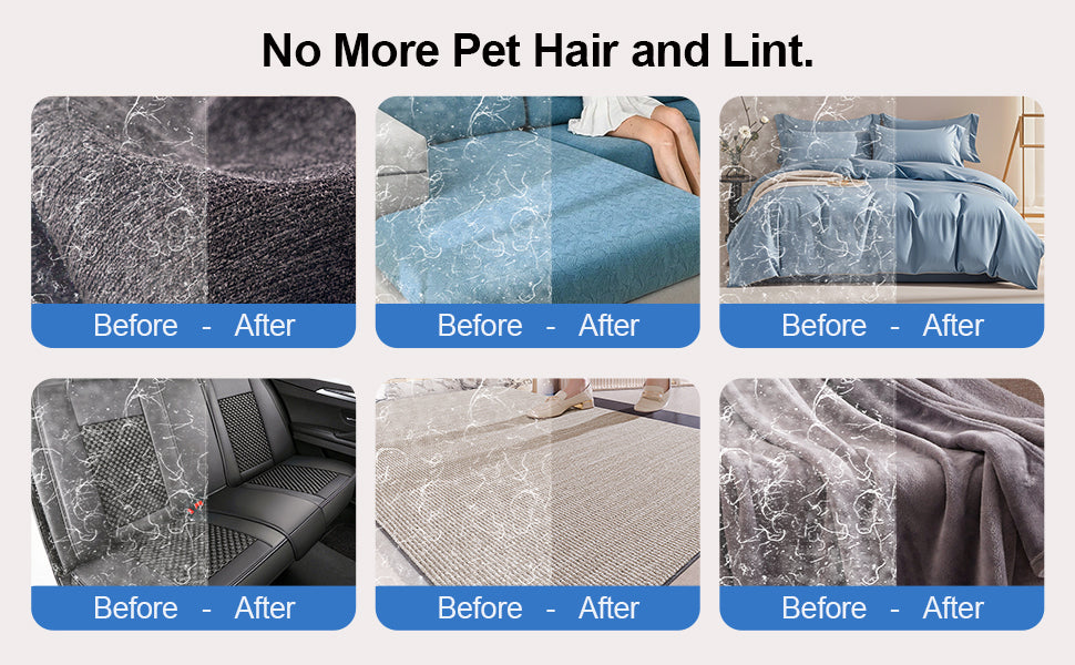 Reusable Pet Hair Remover Glove, Electrostatic Dual-Directional Fabric Lint Mitt for Couch, Furniture, Carpet, Bedding & Clothing
