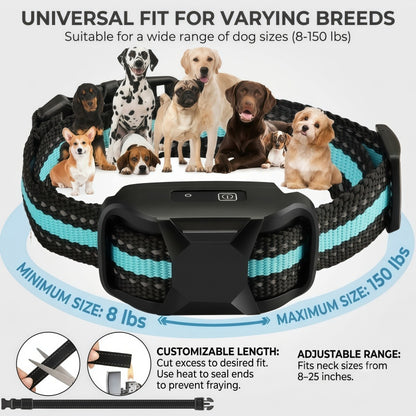 Rechargeable Dog Training Collar with Remote - 600M (2000FT) Range, IP67 Waterproof, 3 Training Modes (Beep, Vibration, Static), Fits 8-150 lbs Dogs