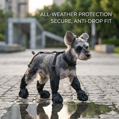 Adjustable Dog Suspender Boots - Water-Resistant Pet Leggings with Anti-Slip Paw Protection