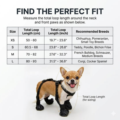 Adjustable Dog Suspender Boots - Water-Resistant Pet Leggings with Anti-Slip Paw Protection