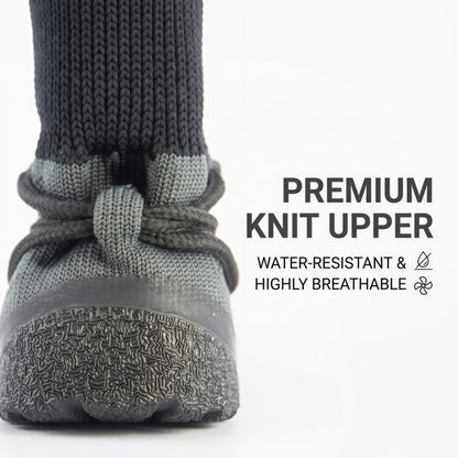Water-Resistant Outdoor Knit Dog Boots with Non-Slip Sole & Adjustable Fastening