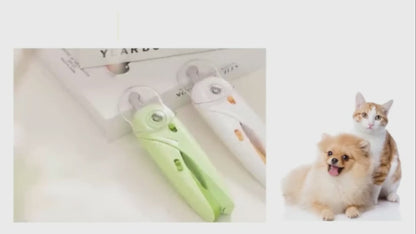 Professional Pet Nail Clipper with LED Light & Nail Catcher - Ergonomic Cat & Dog Grooming Trimmer