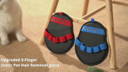 Reusable Pet Hair Remover Glove, Electrostatic Dual-Directional Fabric Lint Mitt for Couch, Furniture, Carpet, Bedding & Clothing