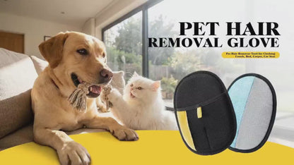 Reusable Pet Hair Remover Glove, Dual-Directional Electrostatic Lint Remover Mitt for Furniture, Couch, Bedding, Carpet & Clothing
